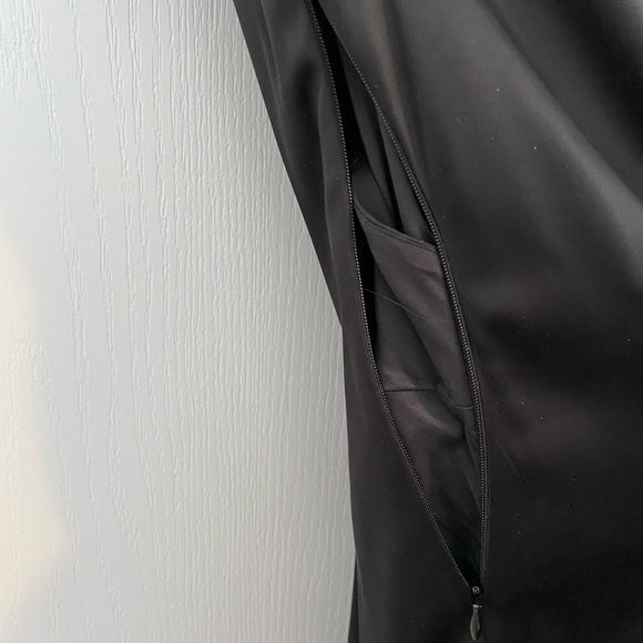 InWear Black Satin dress. Side zipper. Very Flattering! Never worn. - Picture 5 of 13